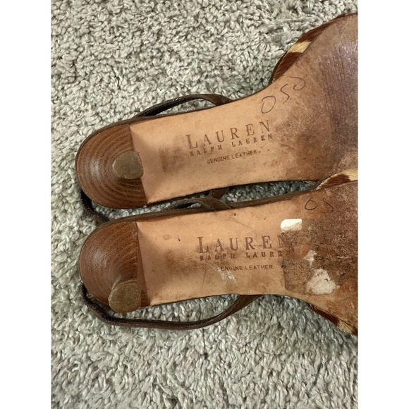 Vintage Ralph Lauren Giraffe Print Kitten Heels Old Money Quiet Luxury Y2K 6.5 - Picture 6 of 6